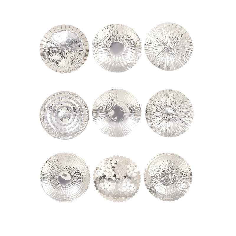 Bloomsbury Market Aalicia 9 Piece Stainless Steel Decorative Plate Set